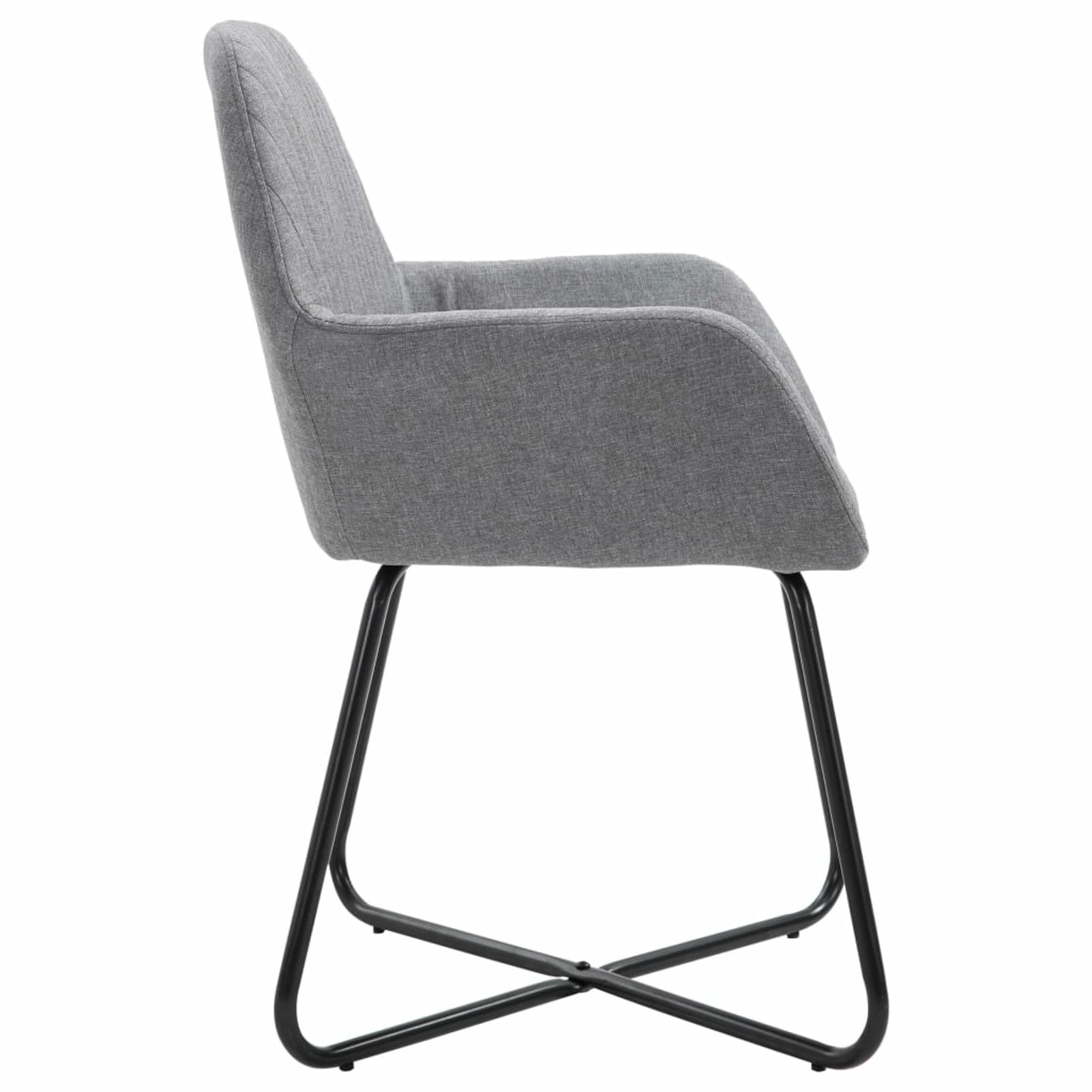 ZEYUAN Sedie da Pranzo 2 pz in Tessuto Grigio Chiaro,Sedie da Pranzo,Sedie da Sala da Pranzo,Sedie da Pranzo Moderne-249807