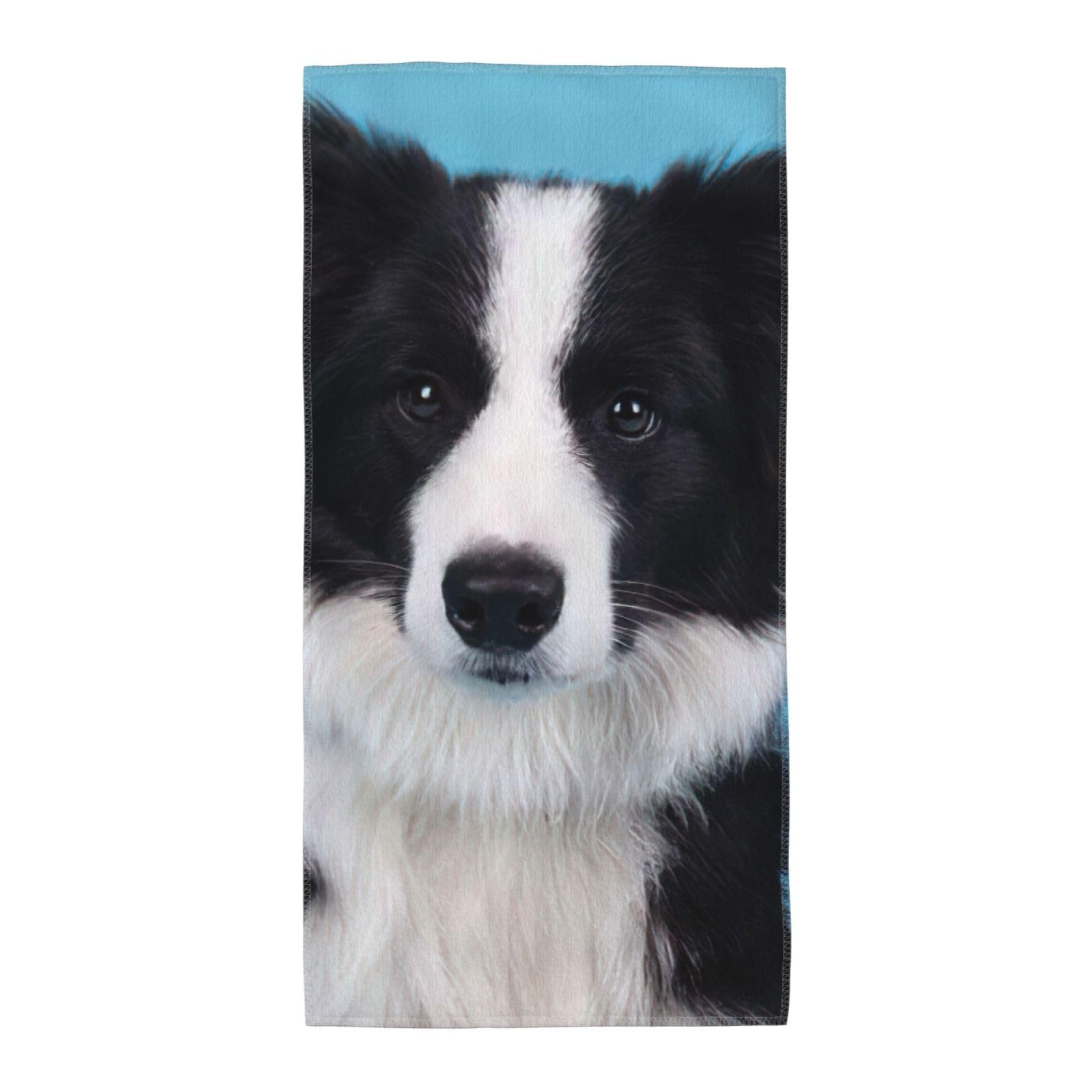 JEJEA Border Collie Print Bath Towels Lighter Weight Quicker To Dry Super Soft And Absorbent, Perfect For Bathroom