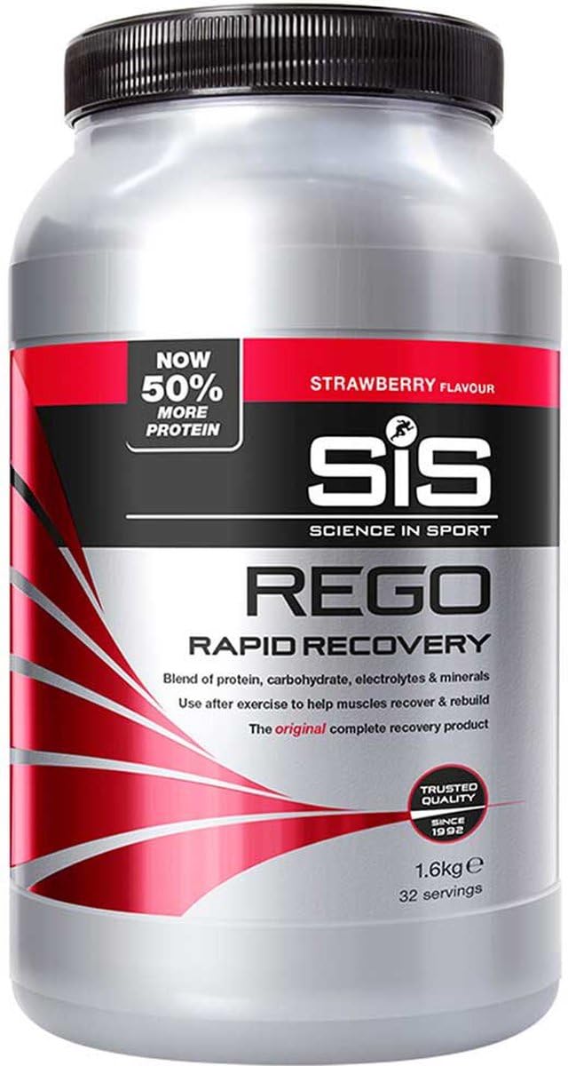 Science in Sport Rego Rapid Recovery Protein und Kohlenhydrate Shake mit Erdbeergeschmack, glutenfrei und laktosefrei, 1,6 kg (32 Portionen)