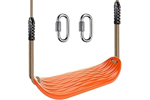 Non-Slip Swing Seat with Adjustable Rope and Carabiners
