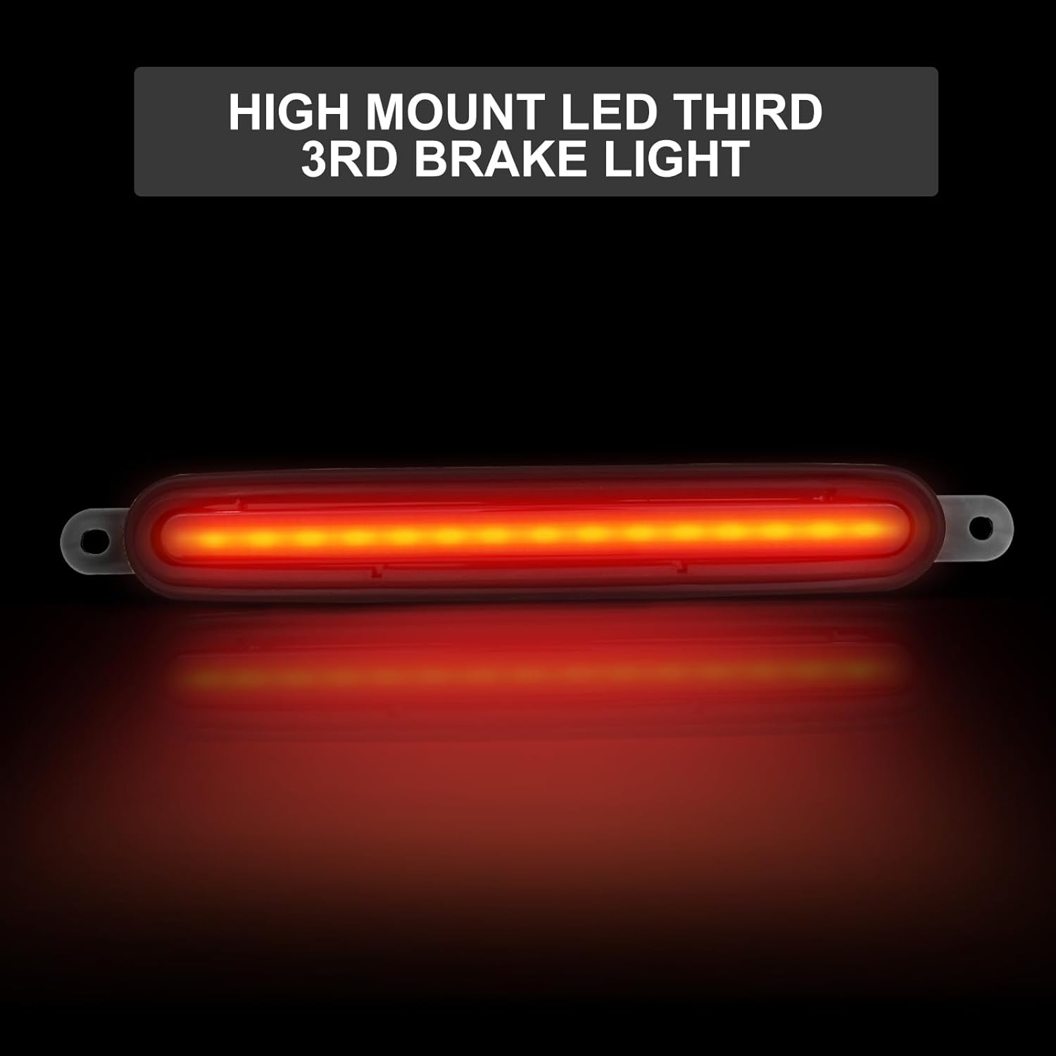 3rd Brake Light Compatible with 2008-2016 Mitsubishi Lancer, High Mount Third Brake light Smoke Lens Red LED Tail Brake Lamp Lancer Evolution EX, Replace for 8334A08