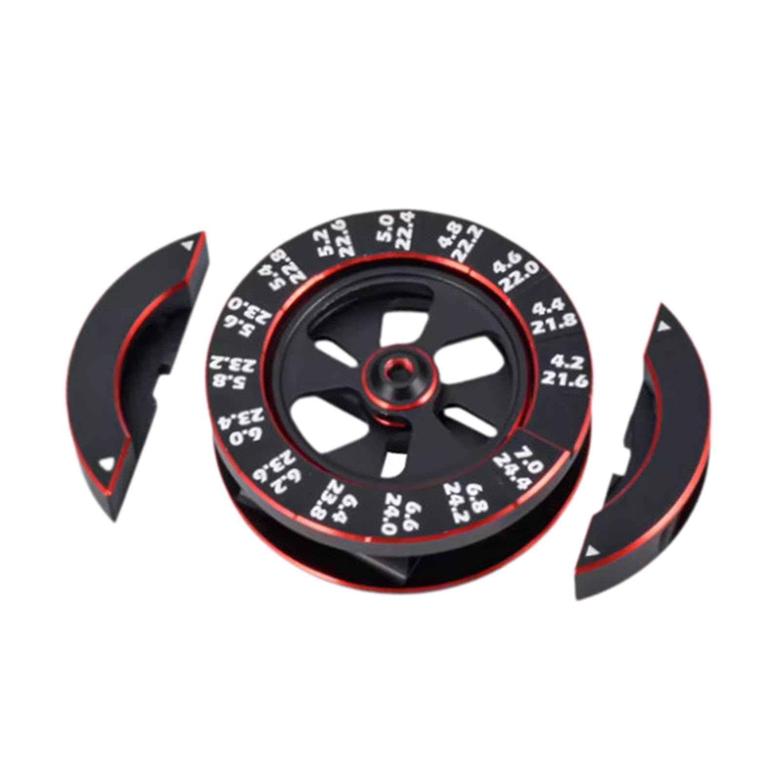 Calibro di Misurazione per Auto RC, Rotondo, Professionale, Strumento di Misurazione RC Compatto per Misurare L'altezza Dell'asse di Modelli D, Nero Rosso