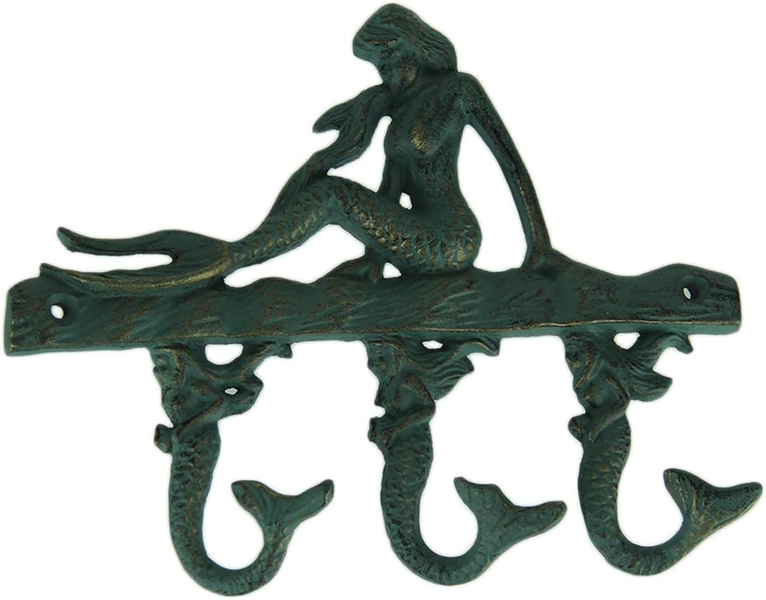 Amazon.com: GSM Cast Iron Mermaid Coat Rack : Home & Kitchen