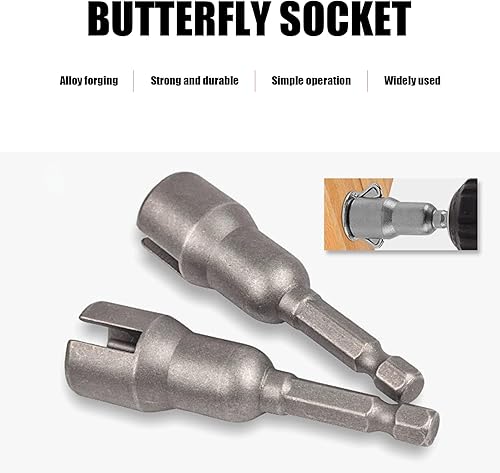 Miniatura 5 de gunhunt Juego de 2 llaves hexagonales ranuradas de 14 de pulgada, llave de ranura, tuercas de ala, herramienta para tuercas en forma de ala, ganchos