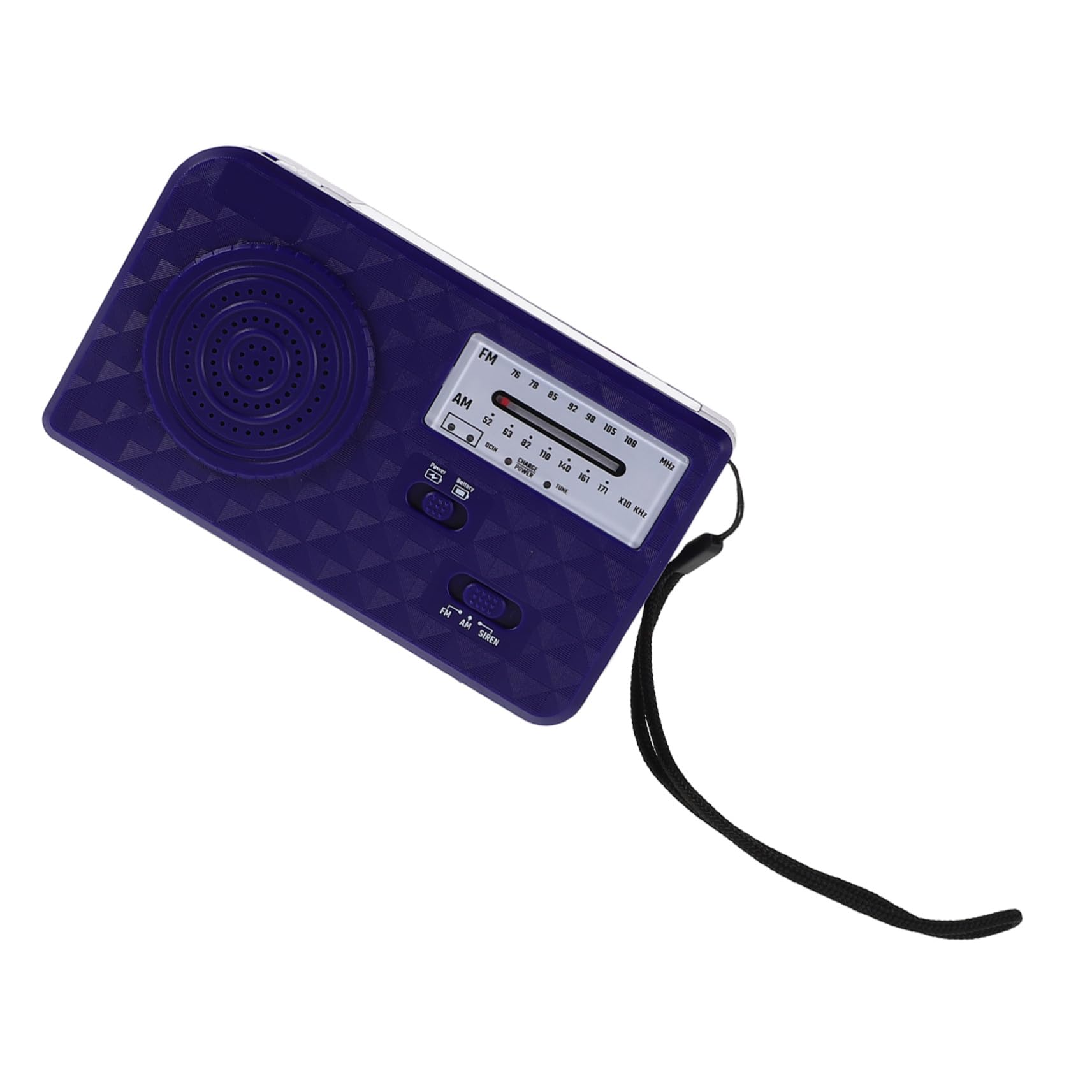 Radio Solar Portátil con Manivela, Plástico y Metal Recargable