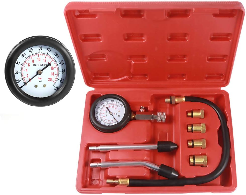 BETOOLL 8-Piece Petrol Engine Cylinder Compression Tester Kit