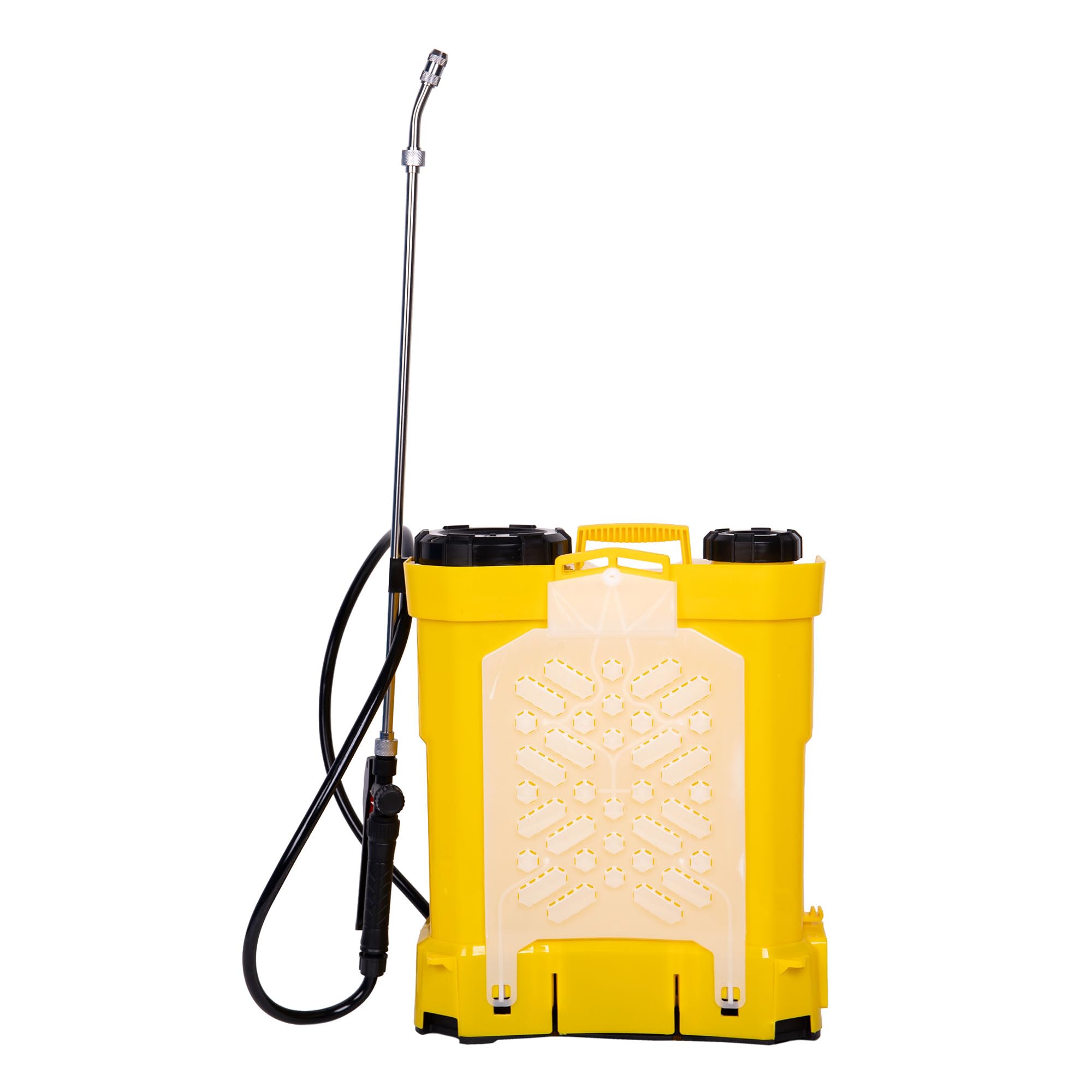 Cofan Pulverizador de Espalda Eléctrico, Sulfatadora Profesional de 12 litros, Batería de Litio 12 V, Lanza de Acero Inoxidable, 4 Boquillas Incluidas (Amarillo, 12 litros, Pulverizador de Espalda) — view 5