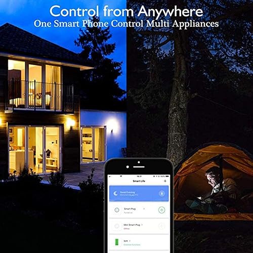 Miniatura 5 de Enchufe inteligente con control de aplicación Enchufe inteligente, mini salida WiFi compatible con Alexa, Google Home e IFTTT, no requiere