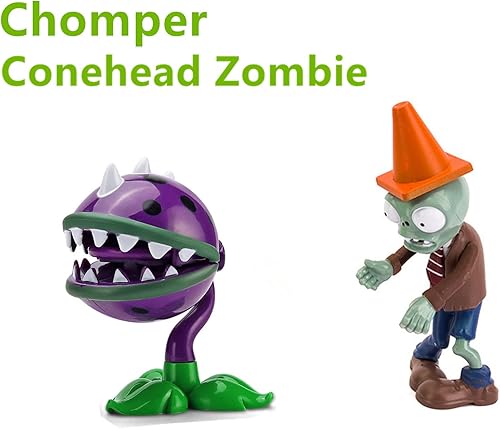 Miniatura 3 de JHESAO 2 figuras de acción de plantas y zombis, juguetes de PVZ de zombis, serie 1, 2, grandes regalos para niños y fanáticos, cumpleaños y fiesta
