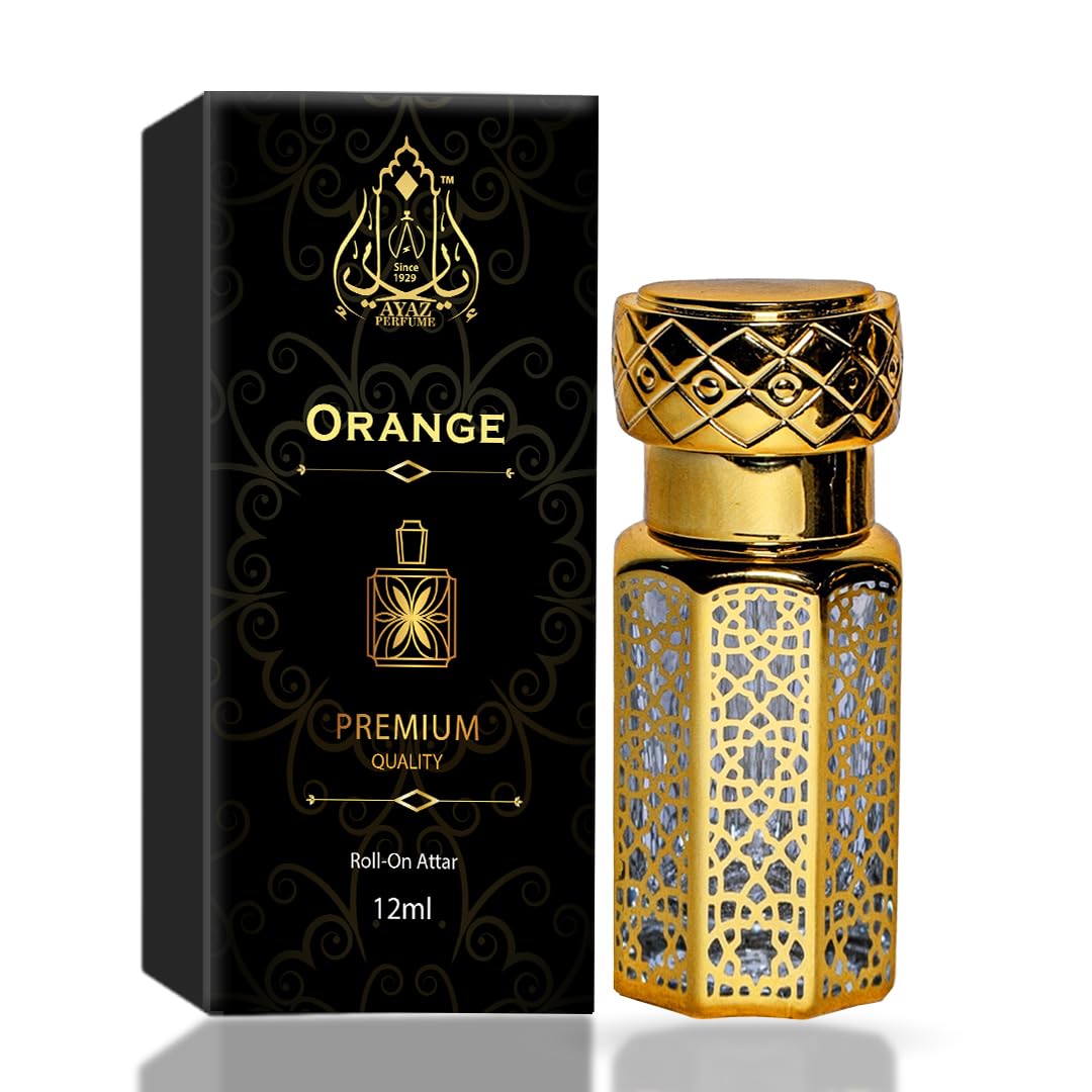 AYAZ Perfume Orange | Orange Attar Perfume Oil – Zesty Citrus & Fresh Scent | Alcohol-Free, Long-Lasting Unisex Fragrance | 12ml