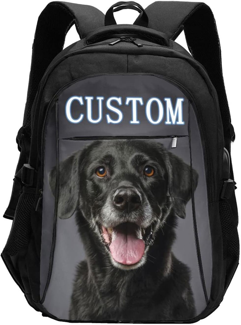 Custom Backpack Personalized Laptop Backpack for Women Men with Name Photo Customized Travel Computer Bookbag with USB Port