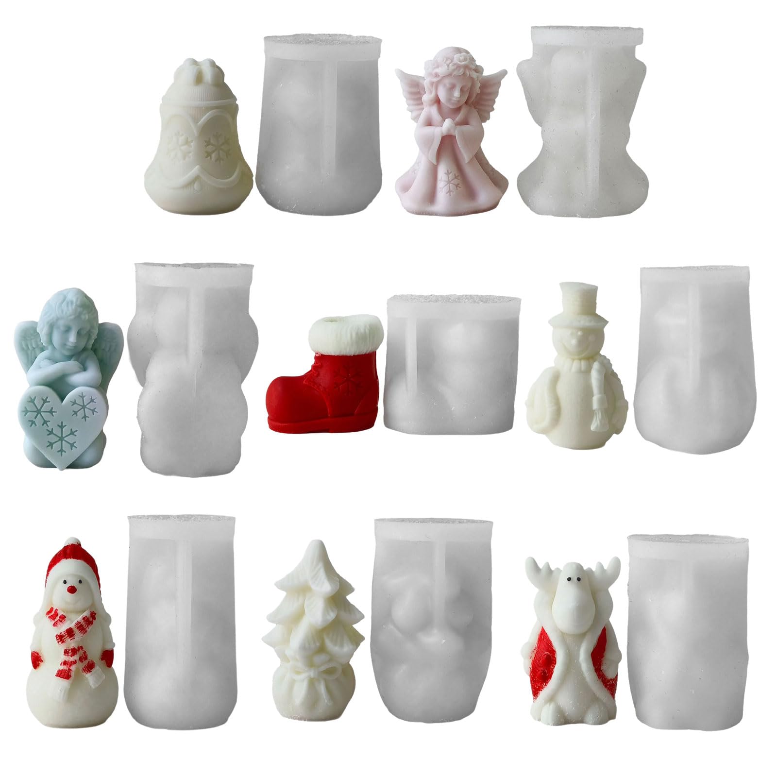 Stampi in silicone per la produzione di sapone, serie natalizia in resina, adatti per ogni occasione