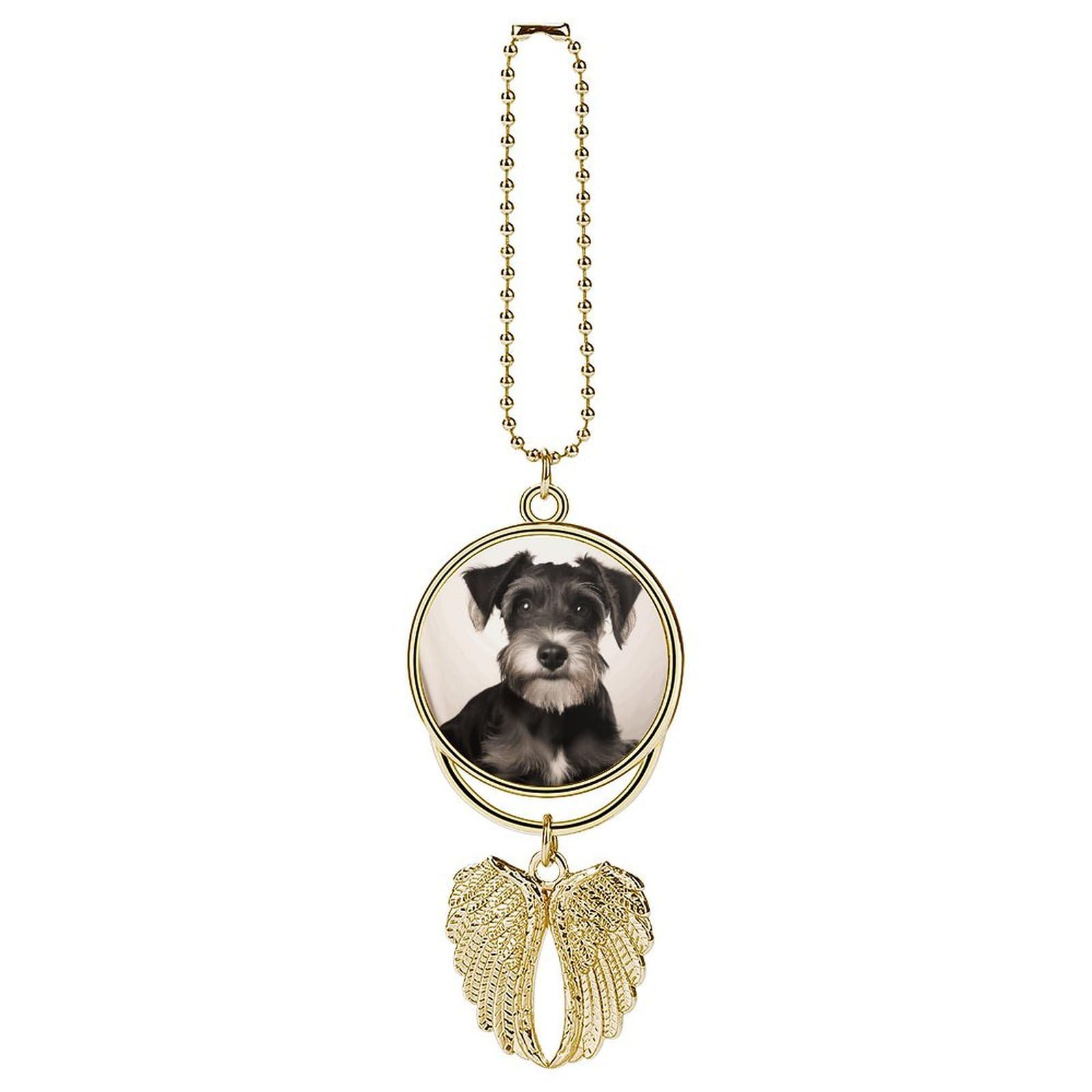 Cute Schnauzer Car Pendant Rear View Mirror Hanging Ornament Auto Metal Charm for Aesthetic Interior Decor. Lucky Car Accessories Cute Funny Hanging Decor for Car Truck