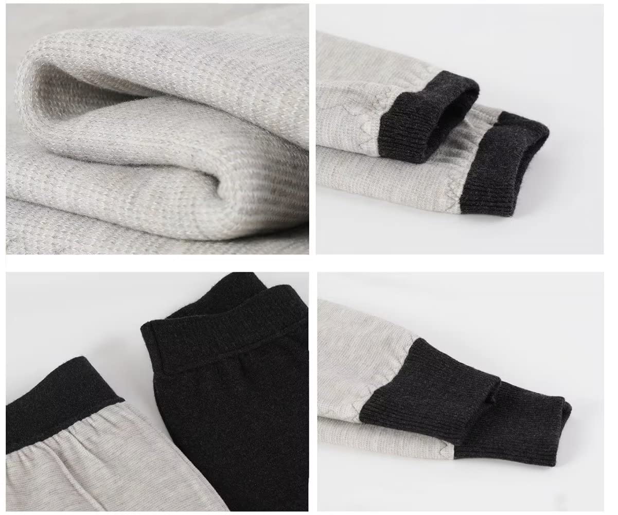 Ropa Interior térmica Leggings de Cachemira 100% para Mujeres Hombres Pantalones de Capa Base térmica Pantalones para Caminar esquí Senderismo Caza
