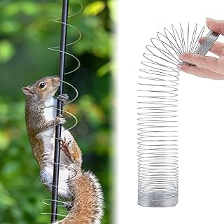 Txkrhwa Squirrel-Proof Spring Device Metal Squirrel-Proof Spring Squirrel Barrier Spring Type Coil Anti-Squirrel Spring Device for Outdoor Bird Feeder Poles Accessories