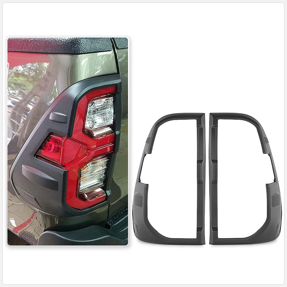 TUNEZ® Czarna tylna osłona tylnego światła kompatybilna z Hilux Mk3 2020 2021 2022 SR SR5 Rogue wytrzymała (pokrywa światła szatkowego)