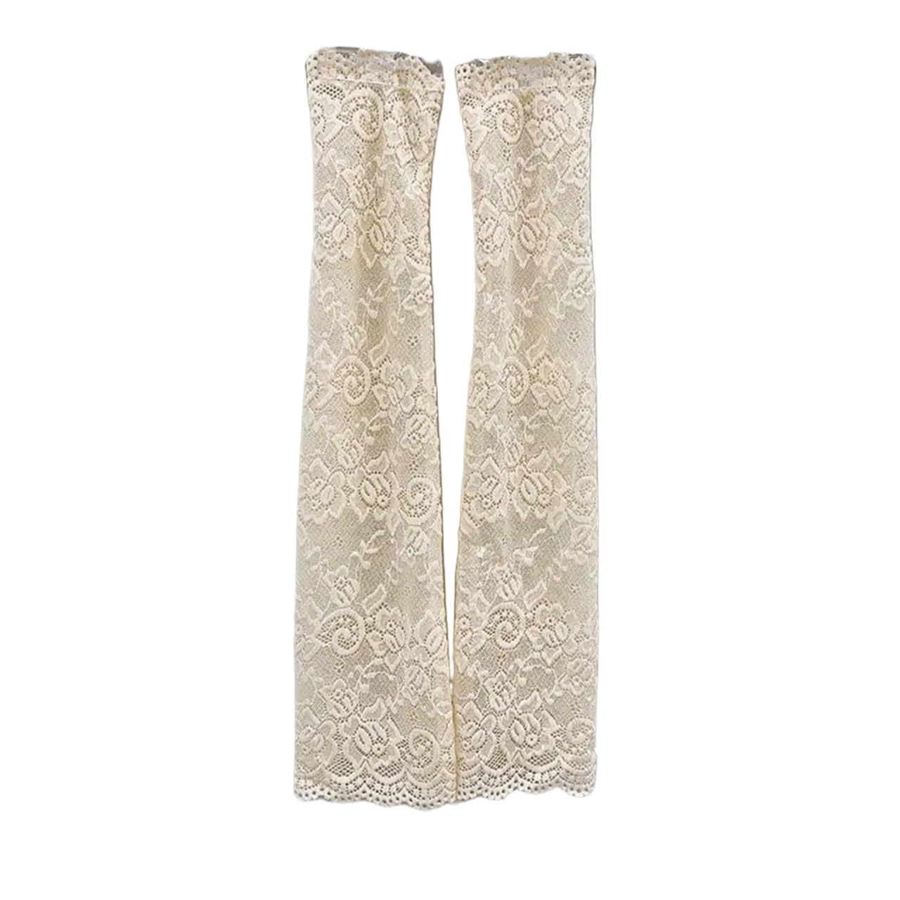 dfEDRd Arm Sleeves, Women's UPF Arm Sleeves Pack Of 2 Fingerless Gloves Multicolor(Beige)