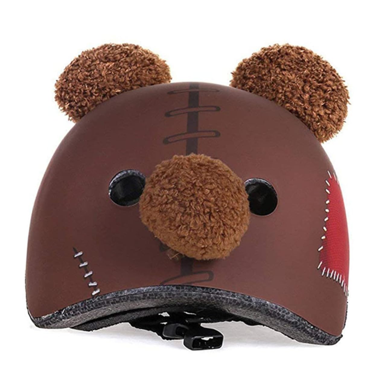 BESTonZON Filles Casque Vélo et Léger Confortable Garçon Densité Mousse Haute Design Ours Marron pour Lors VTT des Sorties en Plein Air