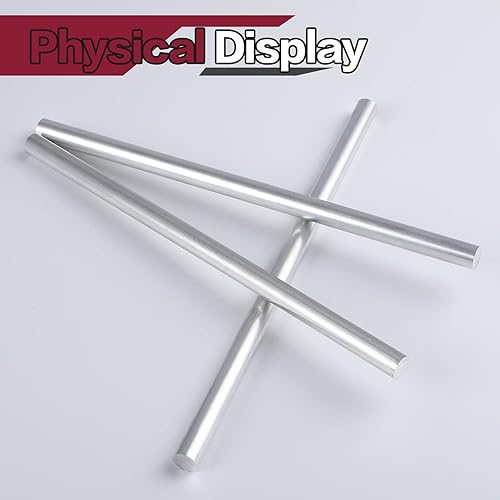 Miniatura 5 de 2 piezas de varilla redonda de aluminio de 35 pulgadas de largo 13 pulgadas de largo (12.992 in) de torno extruido sólido T6511 (35 x 13 pulgadas, 2)