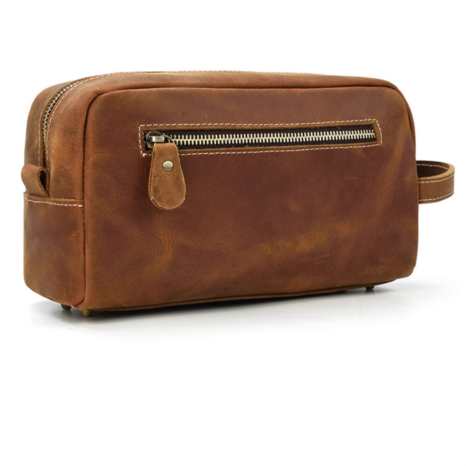 Skórzana męska kosmetyczka Kosmetyczka unisex Vintage kosmetyczki Męskie kosmetyczki Organizator podróży Torba na nadgarstek