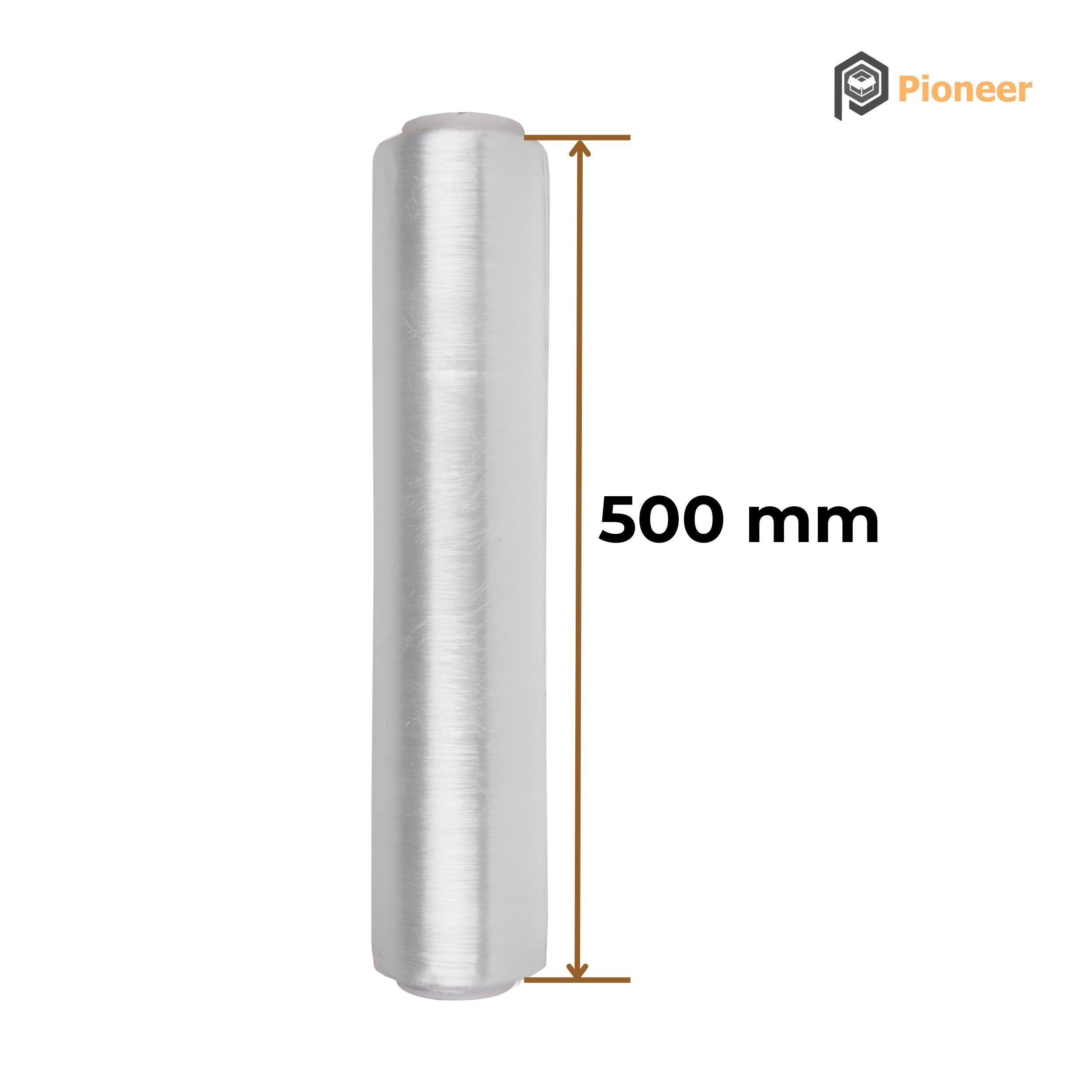 Stretchfolie Transparent 17 20 23 my | Wickelfolie 150m - 300m 50cm 1,5-3,1 kg | Handstretchfolie für paletten, möbel, koffer, verpackung, Umzugsfolie | aus Rolle (6, 23my 300m)