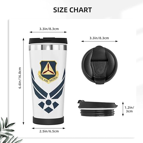Miniatura 4 de Taza de café reutilizable de acero inoxidable de la Patrulla Aérea Civil de la Fuerza Aérea de la Fuerza Aérea