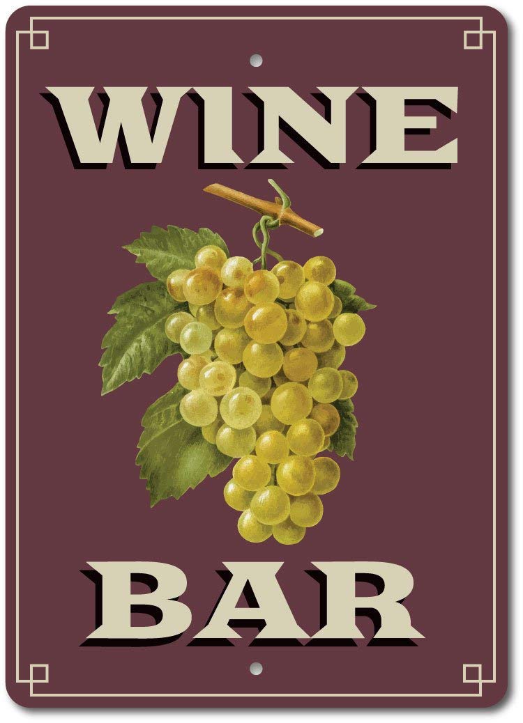 Inga Wine Bar Decor Wine Bar Sign Wine Lover Funny Retro Metal Sign 8x12 inches