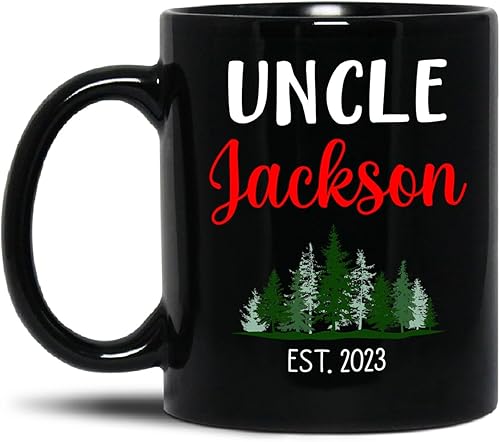 Taza para el tío nuevo, taza personalizada para el tío, nombre personalizado para el tío Thomas y taza del año, regalos para el tío, taza de café