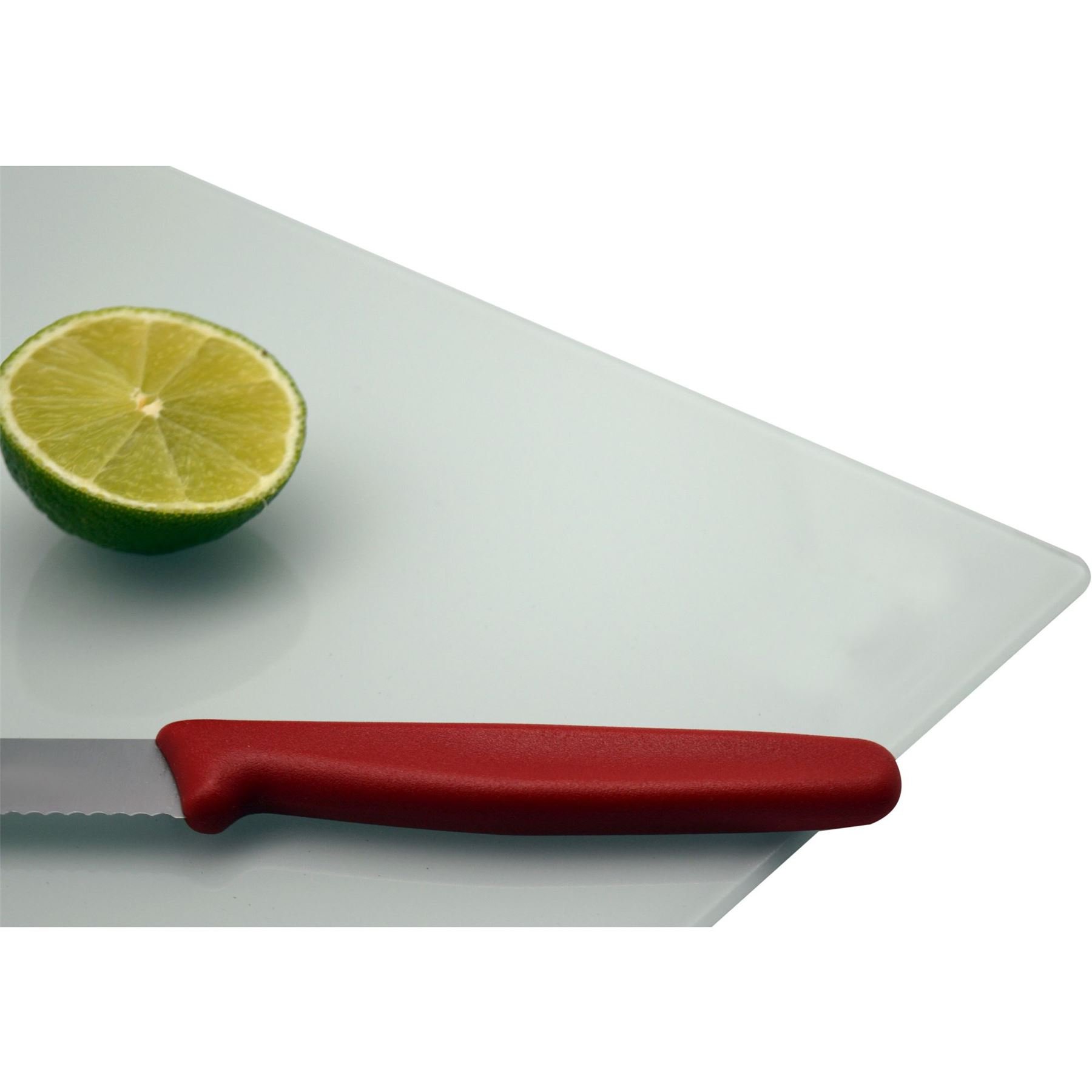 Planche à Découper En Verre Blanc 40x30 Cm Harbour Housewares - Économiseur De Lames - Neuf