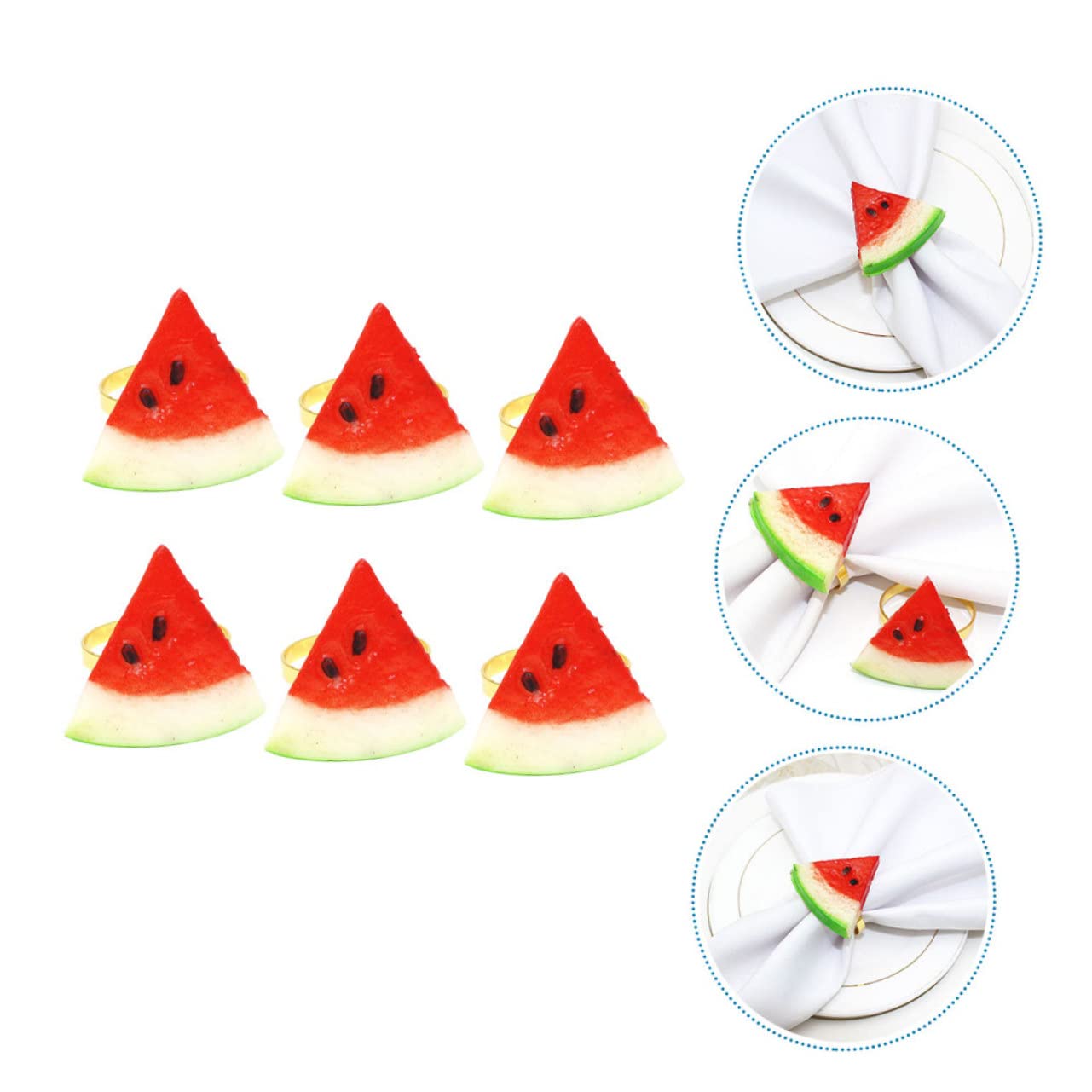 Alipis 12stücke Wassermelonen-Napkin Dekorative Serviettenringe Für Hochzeiten Partys Und Familienessen Leicht Und Einfach Zu Reinigen