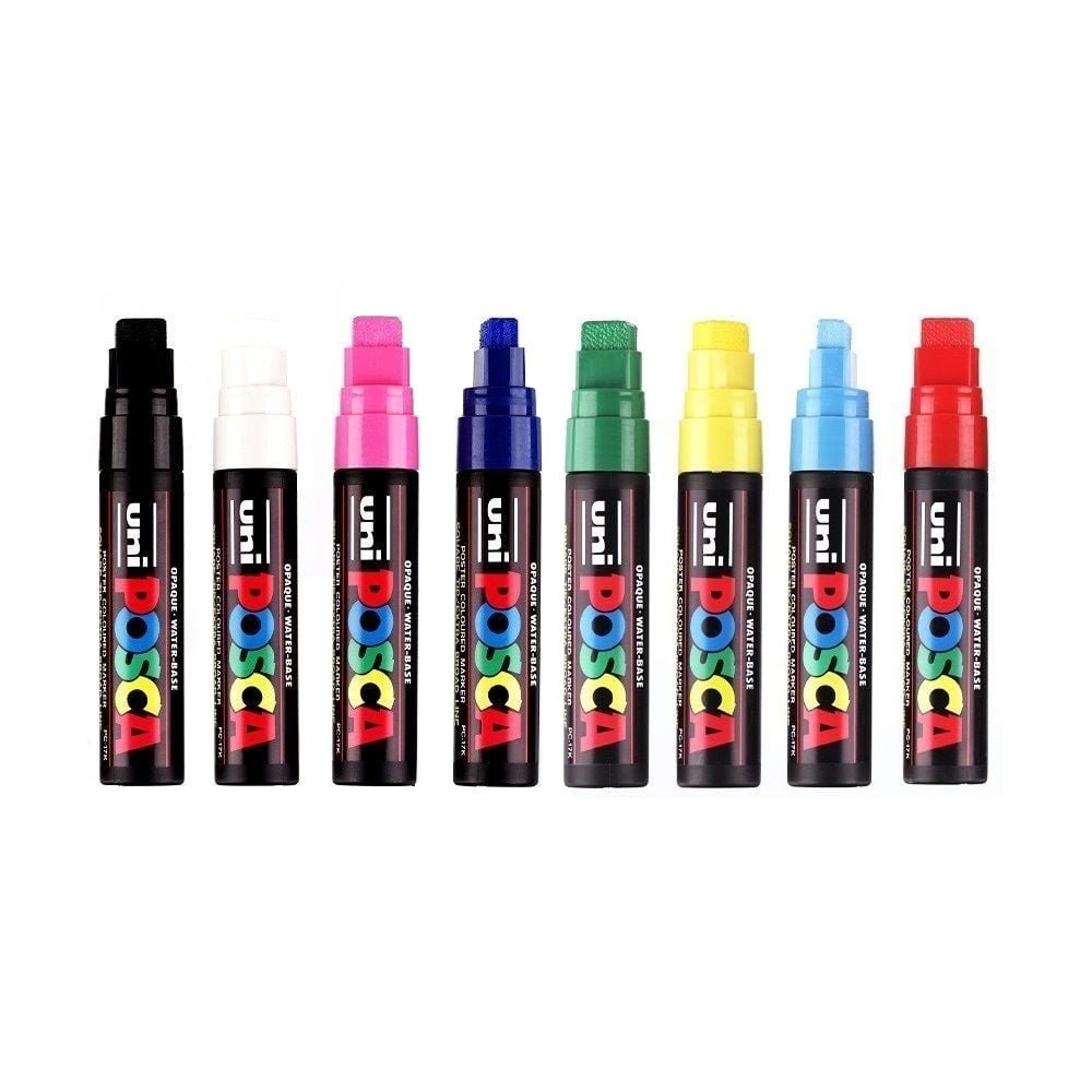 Uni Posca 17mm Chisel Tip PC-17K - Color: Black - Image 2
