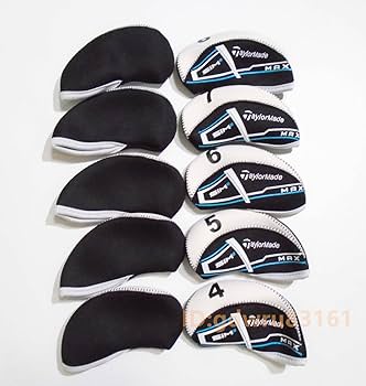 Amazon.co.jp: アイアンカバー 着脱らくらく 黒*白 Taylormade