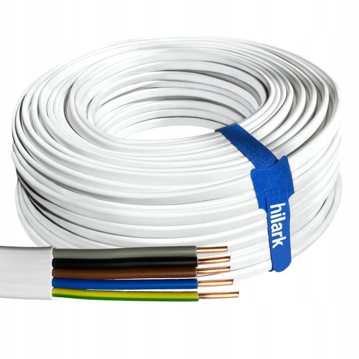 Hilark Cable Tech Flaches Installationskabel YDYp 5x2,5 mm² 20m