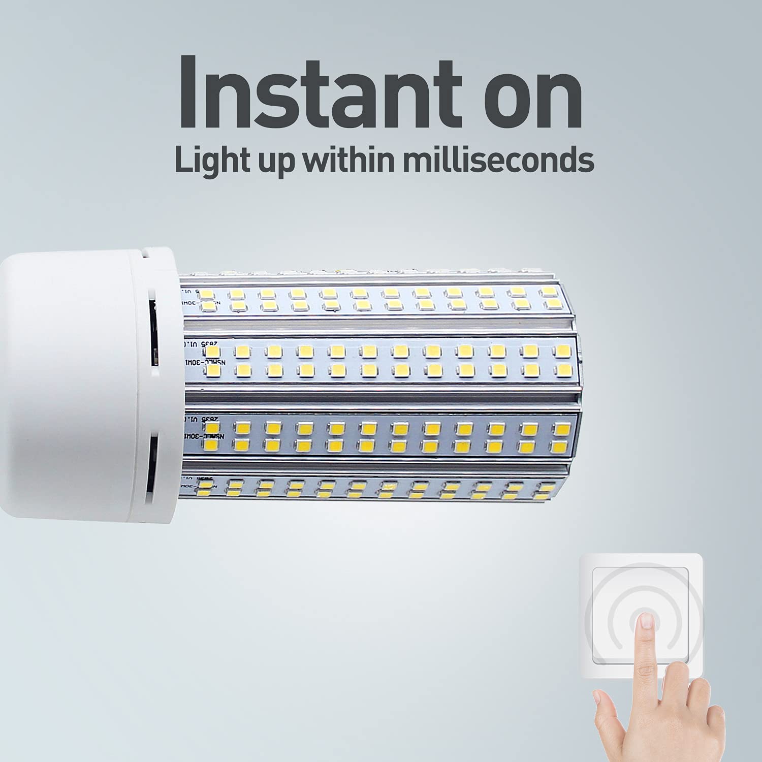 LED-Mais-Leuchtmittel, entspricht 600 W, 7500 Lumen, 60 W, großer Raum, kühles Tageslichtweiß, E26/E27, Mittelsockel für Garage, Hinterhof, Schlafzimmer, Lager, Fabrik, Werkstatt, Straße