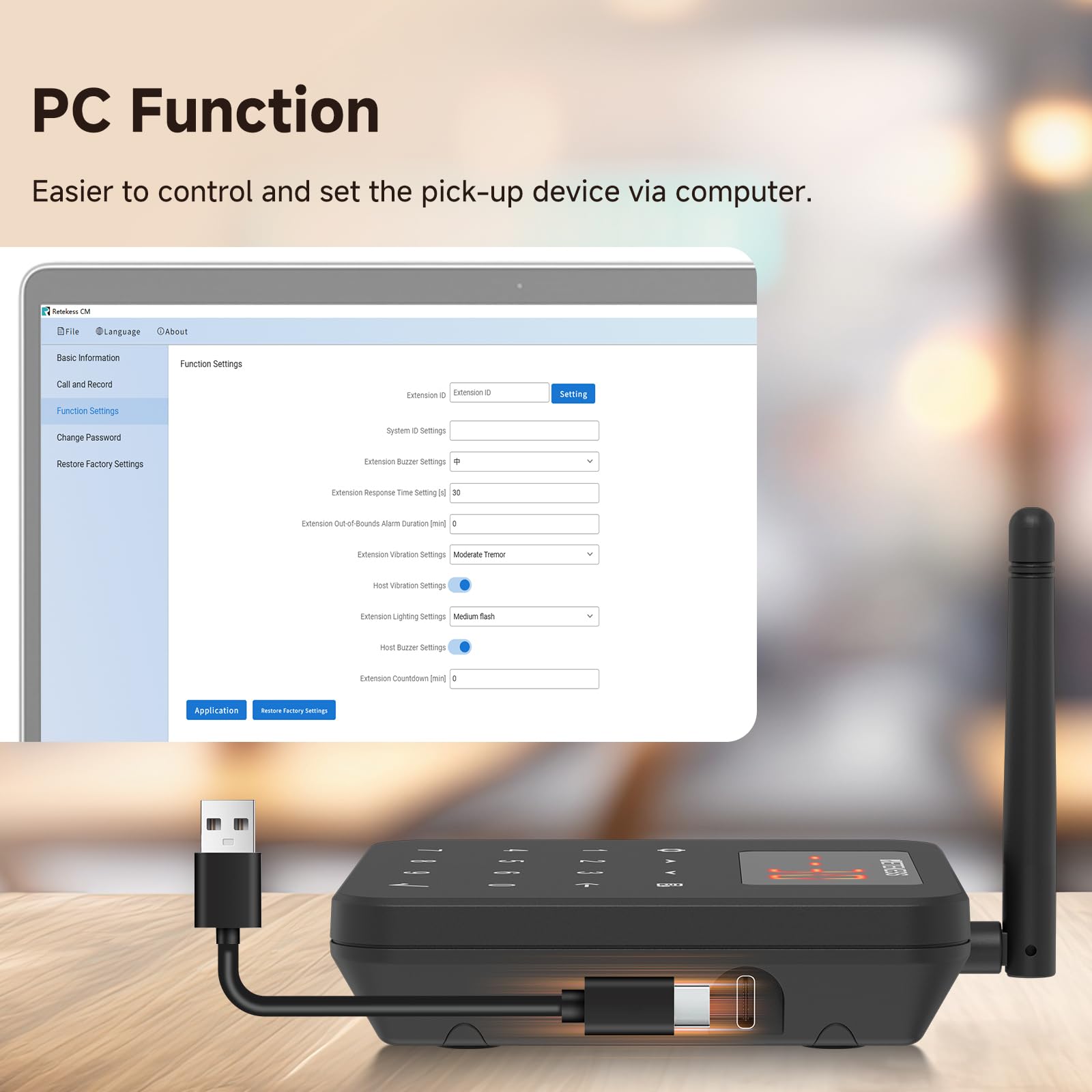 Retekess TD186 Bezprzewodowy System Przywoławczy, 30 Pagerów | Do Duża Restauracja, Klub, Największa 600M, Konstrukcja Antyprzewrotna, 300 mAh 24H, 64 Tryby Przypomnień, Plug and Play