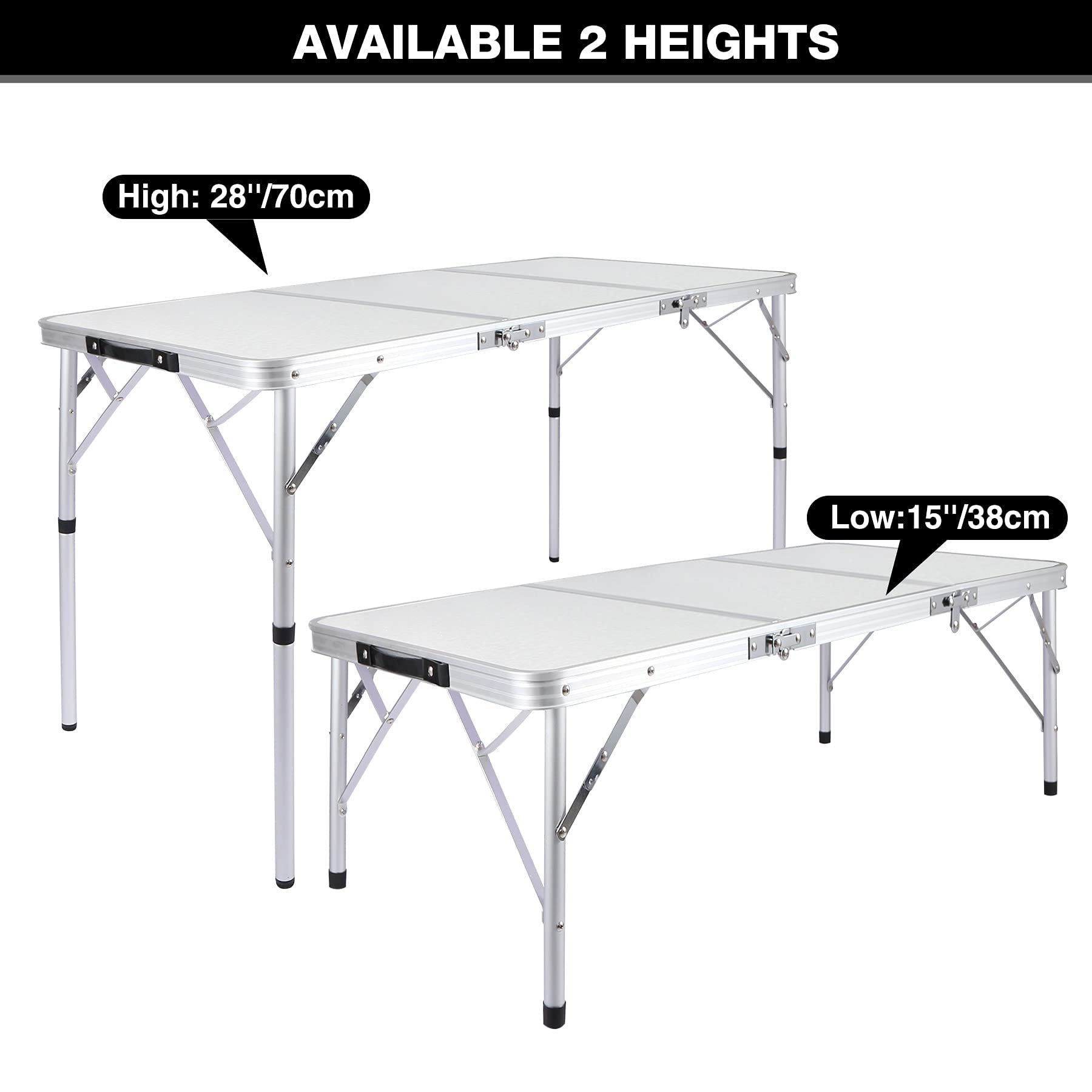 【Coleman】Tri-folding Table 8 Tri-folding Table 8 Table Folding 0 Rectangular Adjustable Group