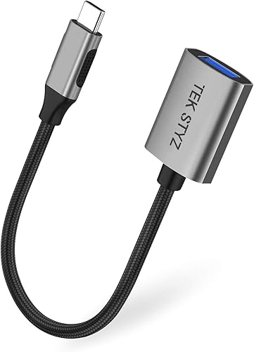 Tek Styz - Adaptador USB 3.0 USB-C compatible con Razer Phone 2 OTG Type-C/PD macho USB 3.0 convertidor hembra (5Gbps)