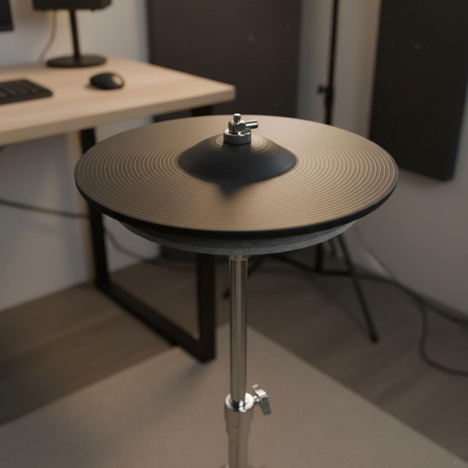 Piatto Elettronico Batteria Pad Trigger Accessorio Musicale Risposta Rapida Compatibilità Universale Adatto Percussioni Studio Scuola, Fan1TriggerCymbal