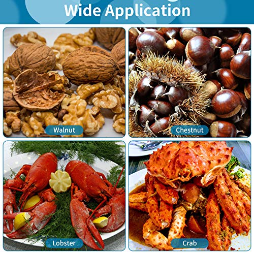 Nut Crackers And Picks, Stainless Steel Nutcracker Silver Metal Shell Cracker For Seafood Nuts (6) #TOP1