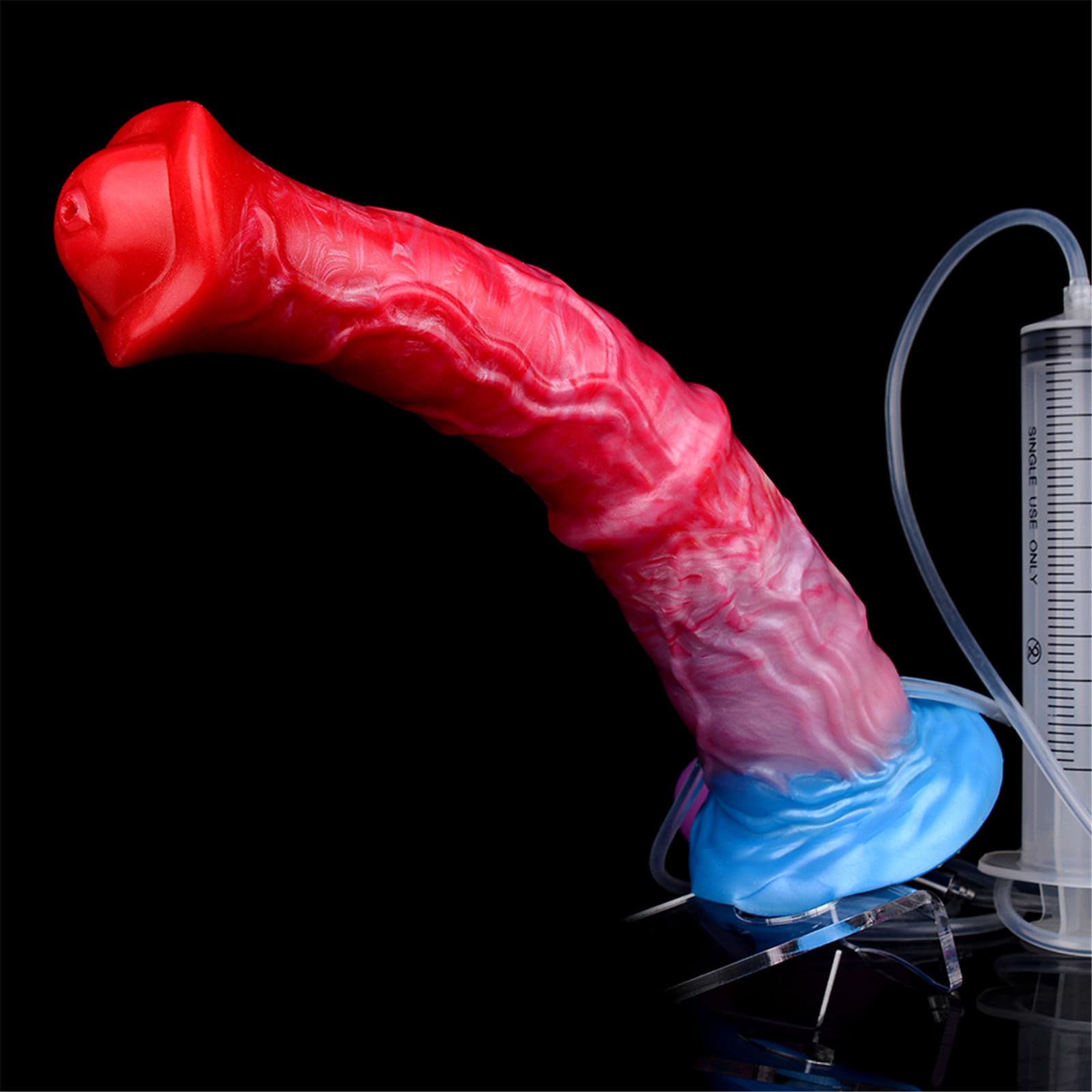 Dildo anale in silicone con animale gonfiabile enorme a forma di pene di cavallo con funzione di spruzzo di sperma Plug anali Butt Plug Sex Toys for uomini e donne