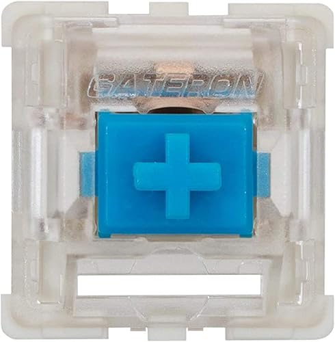 Gateron KS-9 RGB Mecánico MX Tipo Interruptor Llave - Parte superior transparente (120 piezas, azul)
