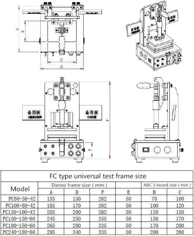 Universal Test Frame PCB Testing Jig PCBA Test Fixture Tool Bakelite Fixture Test Rack (Type 240-180-60)