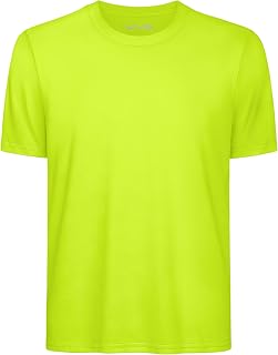 Neon Shirts for Boys Girls UPF 50+ Dry Fit Swim Shirt Kids Rash Guard | Athletic T-Shirts for 2T to Youth, Short Sleeve Performance Cooling Tops for Swim, Gym & School, Breathable Sports Undershirt