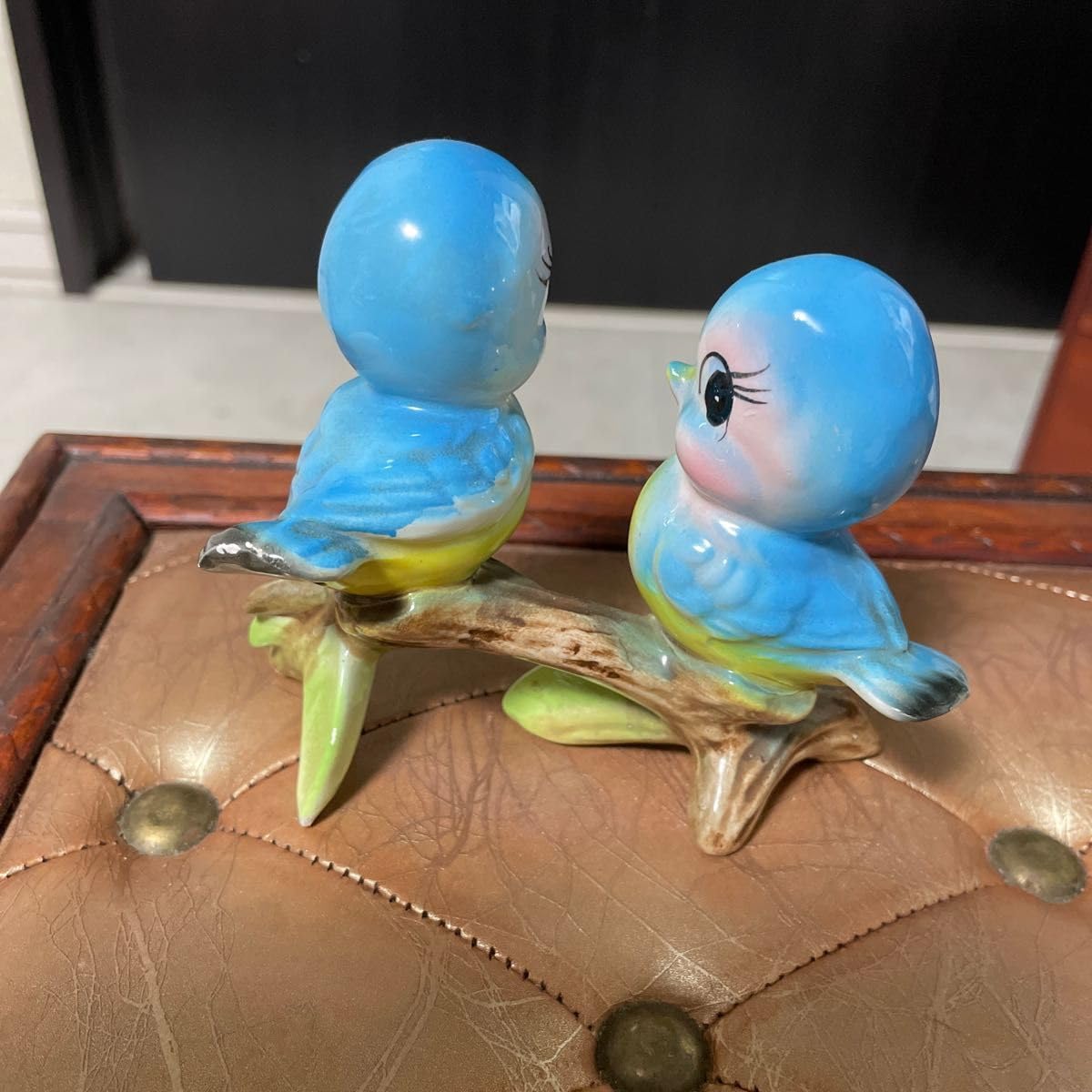 ディズニー　ランド　ミッキー　陶器　置き物　鳥　小屋　台湾　レトロ　青い鳥　小鳥 ディズニー ランド ミッキー 陶器 置き物 鳥 小屋 台湾 レトロ