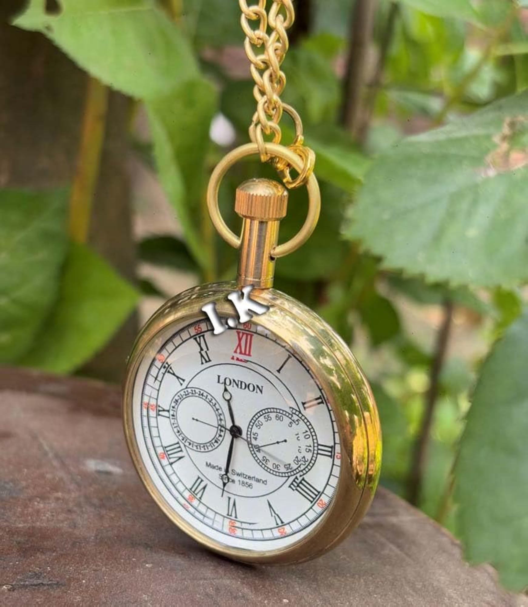 Antique Style Brass Ship Design Pocket Watch, Vintage Gift