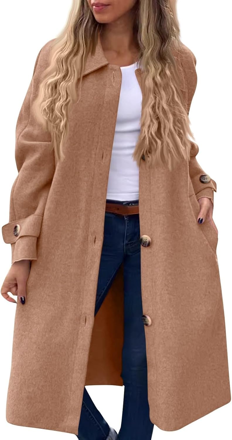 Damen Wollmantel Mit Kapuze - Eleganter Wintermantel Oversize In Übergrößen