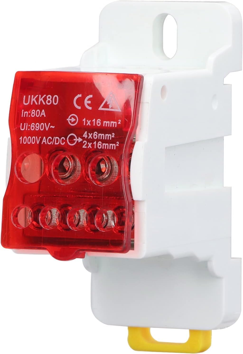 5 sztuk listwy zaciskowej elektrycznej, czerwona UKK 80A, skrzynka rozdzielcza elektryczna listwa zaciskowa, złącze przewodów elektrycznych, skrzynka rozdzielcza listwy zaciskowej szyny DIN