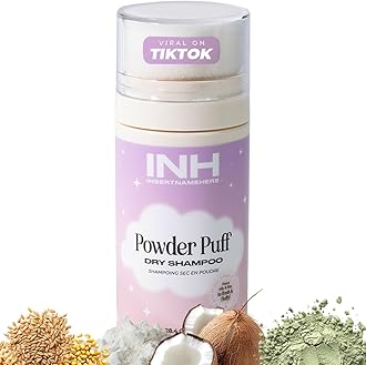 INH Hair Non Aerosol Dry Shampoo | Volumizing Hair Texture Powder for Oily Hair | Vegan, Non Toxic & Color Safe Puff Shampoo for Women & Men | Sulfate, Chemical & Talc Free | No White Residue, 28g/1oz