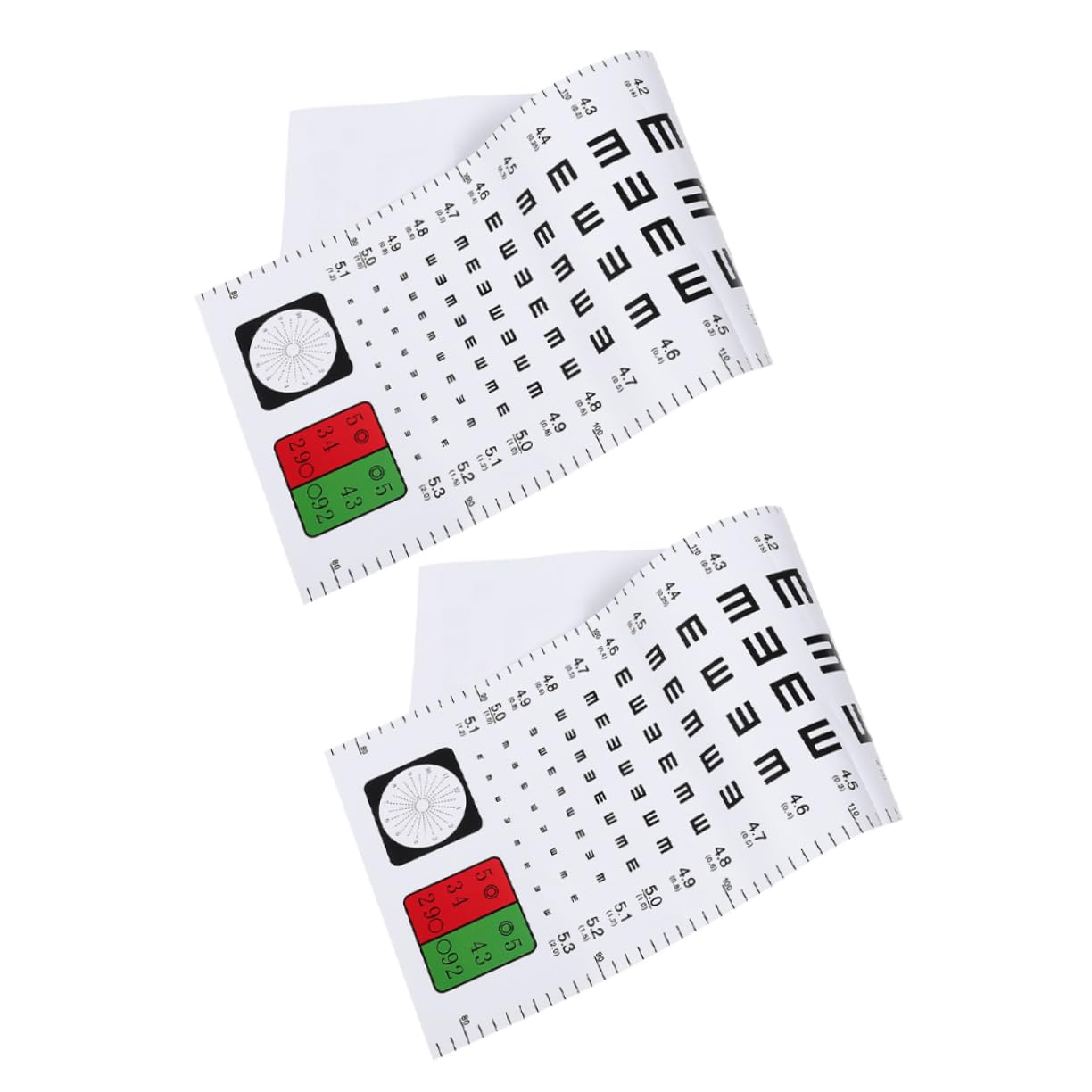 SOLUSTRE 2pcs Vision Test Chart Eyesight Testing Chart Visual Acuity Chart Complete Snellen Eye Exam Kit Low Vision Eye Test Chart Visual Eye Test Chart Visual Test Chart Eye Chart Plastic