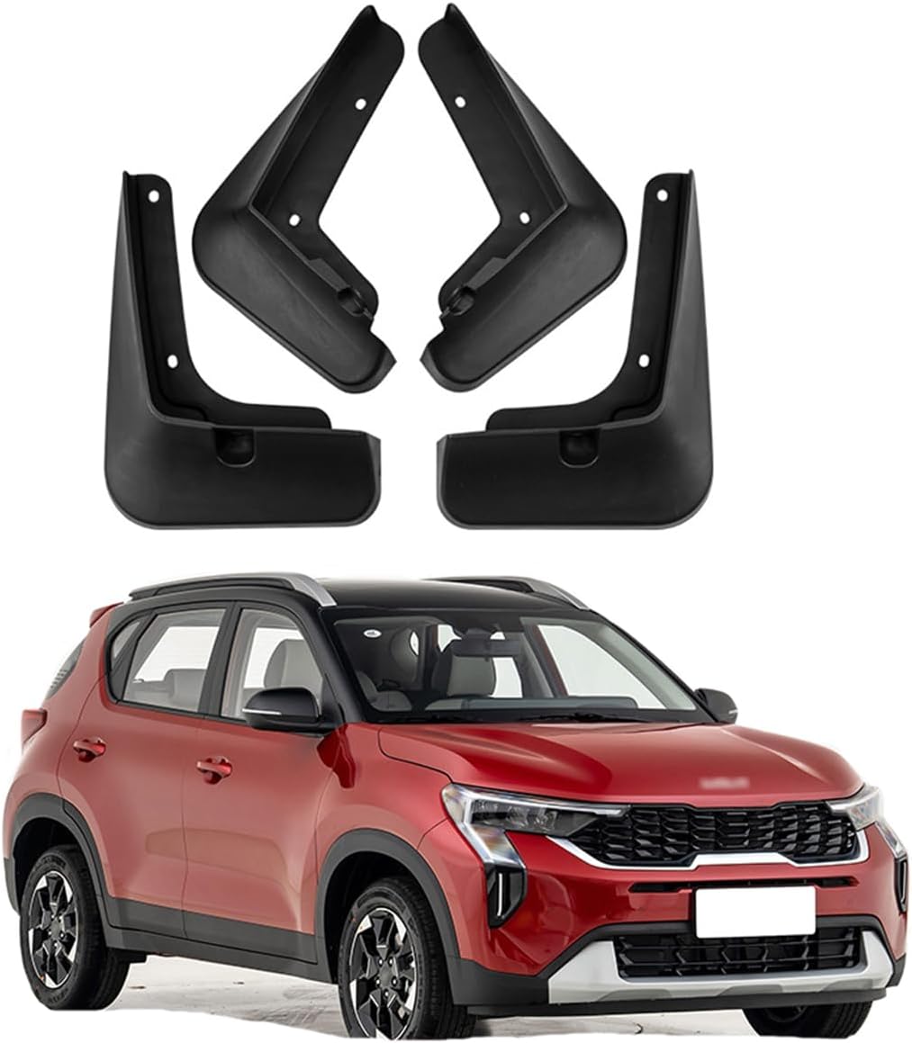 Car Mudguard Mud Flaps for KIA Sonet 2024 Molded Custom Front and Rear Mudflaps Splash Guards Flares Kit 4-PC Auto Accessories,Send 1 Car Wash Towel
